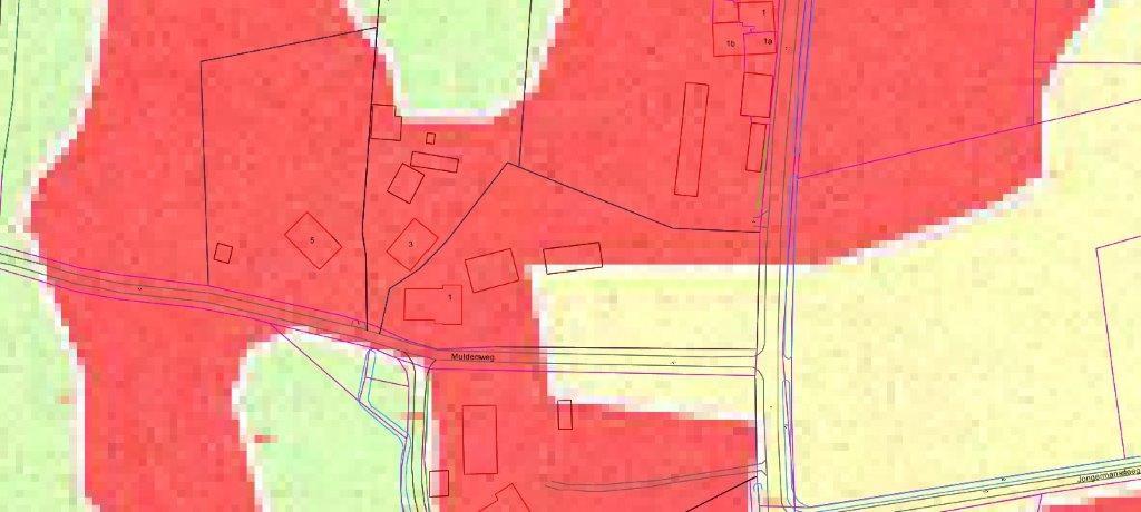 Overwegingen De locatie waar de ontwikkeling gepland is, bevindt zich deels in een gebied met een archeologisch hoge verwachting (zie de rode kleur op onderstaande kaart) en deels in een gebied met