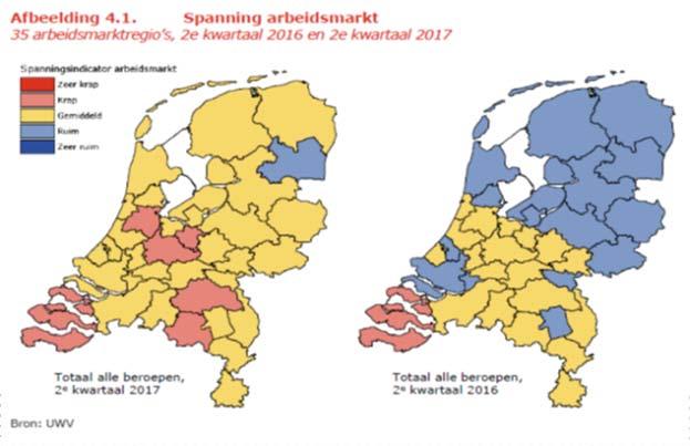 gemiddelde Banenprognose Groei Arbeidsmarkt regio Friesland