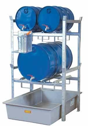 aenree 400 [PG 9] twee opslagniveaus voor tot vier 60 l-vaten of twee 200 l-vaten of één opslagniveau voor kleine verpakking en een opslaniveau voor tweei 60 l-vaten of een 200 l-vat 60 60 200