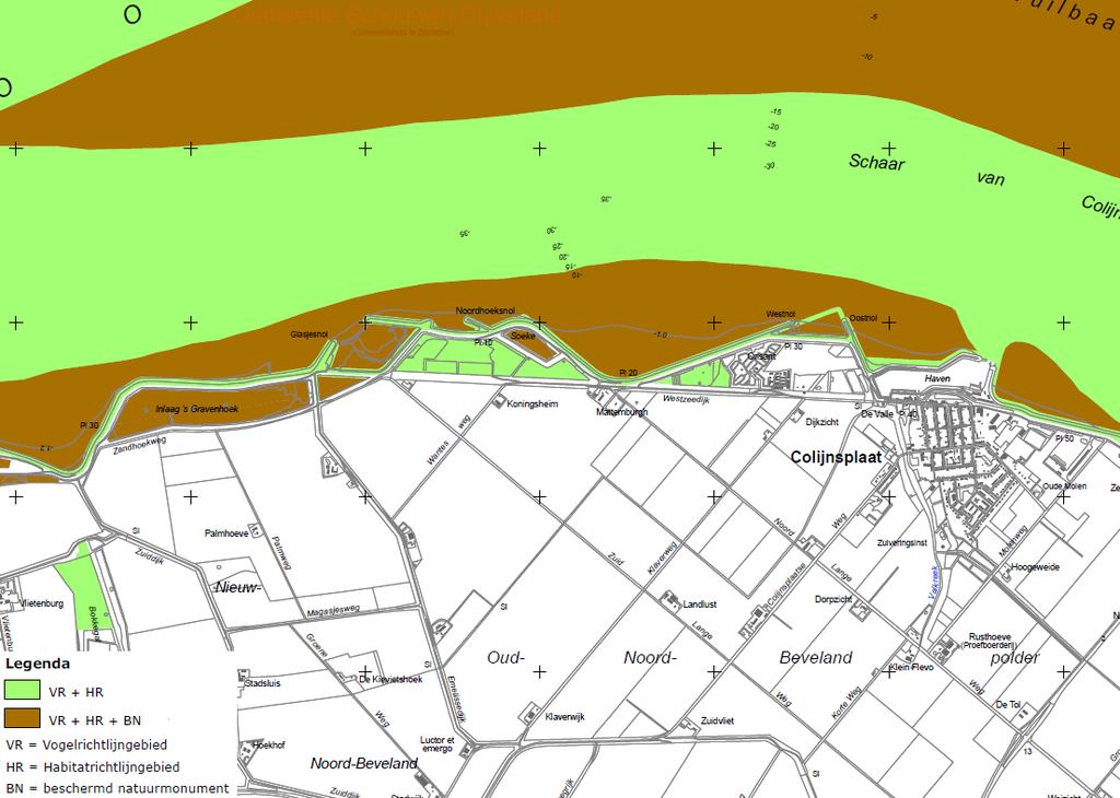 Afbeelding 3 Projectgebied met begrenzing Natura2000- gebied Oosterschelde (bron: www.minlnv.nl).