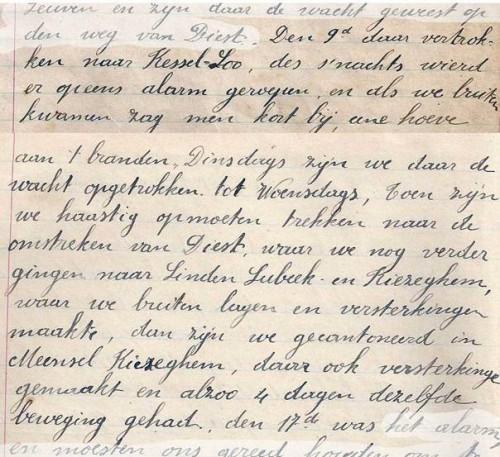 Meensel-Kiezeghem, vrijdag 14 augustus 1914 Na de eenmalige overwinning van de Belgen op 12 augustus in Halen, rukken de Duitsers opnieuw op.