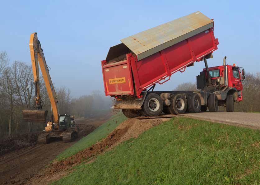 4 5 6 7 8 4 Op de Linge worden de damwand en de