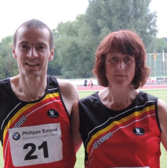 Karel Dewaele en Katrien Van Steenkiste in het Belgisch mastersteam.