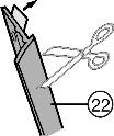 u Beschermfolie van de afdekrail Fig. 12 (22) trekken.afdekrail Fig. 12 (22) aan de kant van de handgreep en sluitend met de voorkant aan de neus van de afdekking Fig.