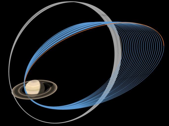 Tot op het laatste moment, zal de antenne op de aarde gericht blijven. Cassini zal de atmosfeer induiken met een snelheid van 35 kilometer per seconde.