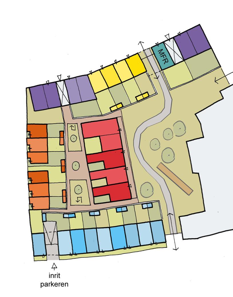 04 Begane grond - Appartementen: tussen de 100 en 140 m2 (exclusief terras) - Patiowoningen: tussen de 120 en 160 m2 -