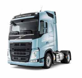 De nieuwe Volvo-trucks op gas zijn even efficiënt en daarom net zo zuinig als hun tegenhangers op diesel.