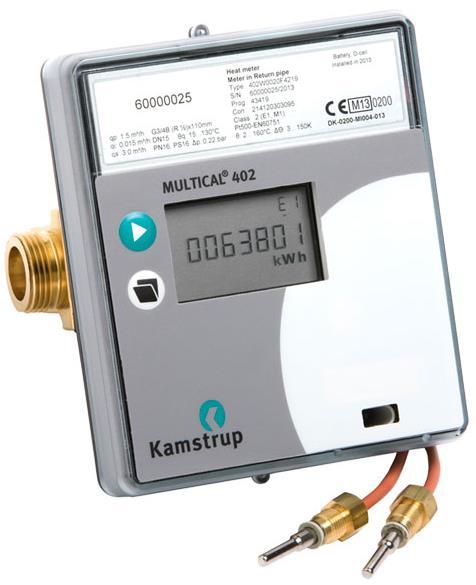 Warmtenet aansluiting woning De energiemeter Elektronisch meettoestel Meterstand wordt automatisch (en