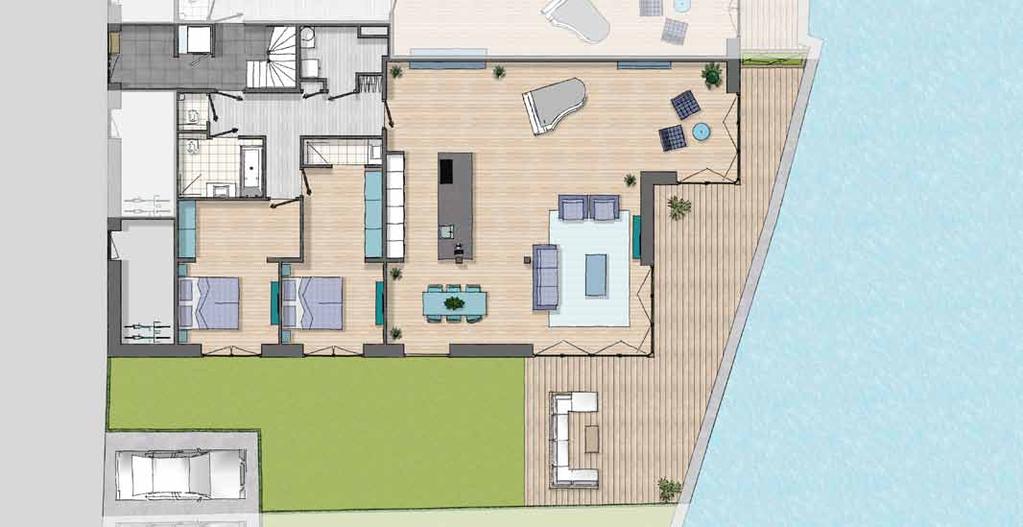 woning c - plattegrond met