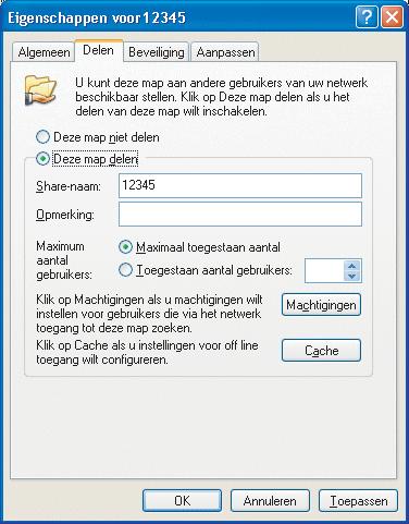 Een map delen in Windows XP 1. Klik in Windows Verkenner of Deze computer op het bestand dat of de map die u wilt delen en klik vervolgens op Delen en beveiliging.