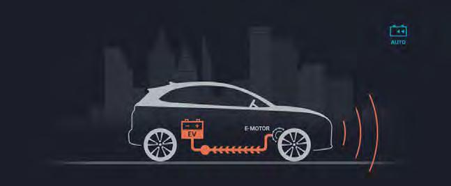 Zijn regeneratieve remsysteem laadt de batterij op tijdens het rijden, doordat de elektromotor ook als rem functioneert.