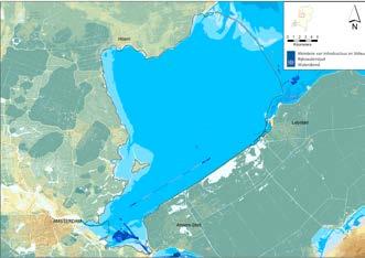 Figuur 2.2 Markermeer & IJmeer, bodemhoogte Legenda Hoogte t.o.v.