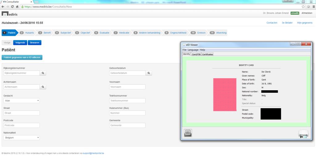 opzoekingen automatisch op de achtergrond. U hoeft hier verder niets voor te doen. Het uitlezen van de eid kan zeer eenvoudig via de eid-viewer software.