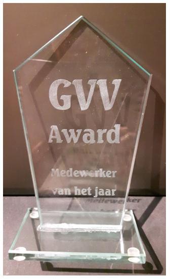 6 GVV award Medewerker(s) van het jaar 2012 Derry Melkert, poliassistente 2013 A1 afdeling verloskunde