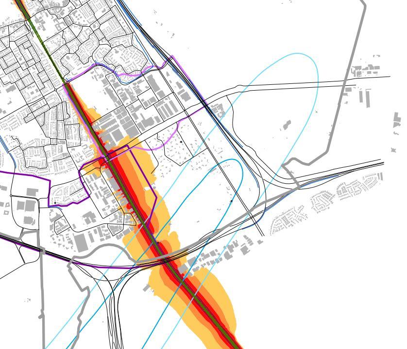 Wat duidelijk te zien is, is dat de maximale geluidsniveaus veroorzaakt door treinen lager worden. Er zijn meer treinpassages rond de 70-72 db en minder rond de 78-80 db.