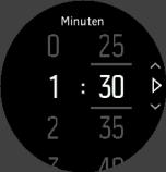 5. Stel de minuten op dezelfde manier in. 6. Druk op de middelste knop om te bevestigen en af te sluiten.