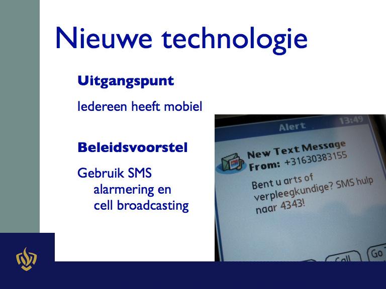 alarmering en cell broadcasting Selectief