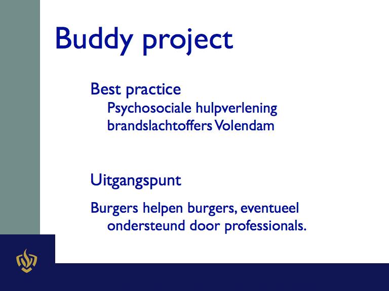 Buddy project Best practice Psychosociale
