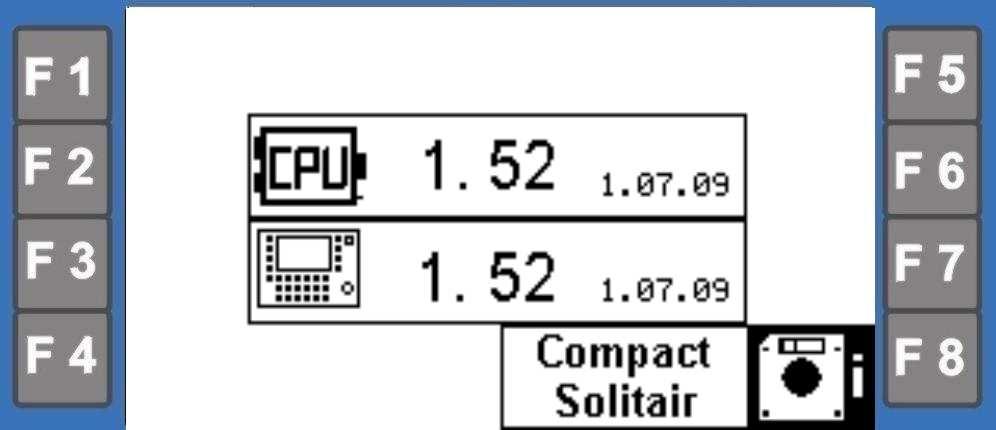 2 Softwareversie Drukt u op F8 in het informatiemenu, dan