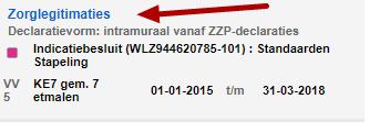 Overzicht van het indicatiebesluit/de beschikking van de cliënt Overzicht van actieve legitimaties/beschikkingen bij de cliënt De geldende legitimaties zijn op het Administratief overzicht van de