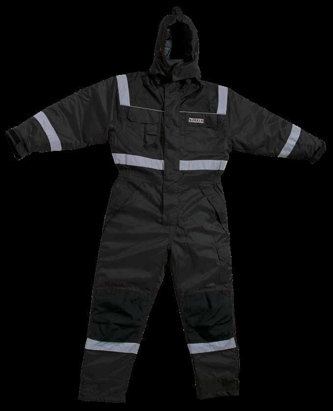 16 WORK THERMO ADEMENDE REGENKLEDING Ook verkrijgbaar in High-Vis (zie pagina 58) Buitenstof: 100 % polyamide (Oxford nylon) Vulling: 100 % polyester 120 g/m 2 Voering: 100 % polyester