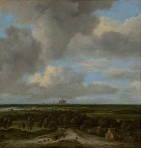 Ruisdael is bekend om zijn Haarlempjes, we tonen Haarlemse schilderkunst en dit schilderij past perfect in de collectie.