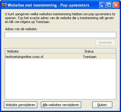 Google toolbar De Google toolbar geeft in de Internet-browser aan of pop-upvensters worden onderdrukt.