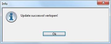 volgen. 9. Als de update klaar is komt de melding Update succesvol verlopen.