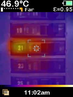 Thermische inspectie van een lager De visuele infraroodthermometer kan worden gebruikt om lagers te scannen en