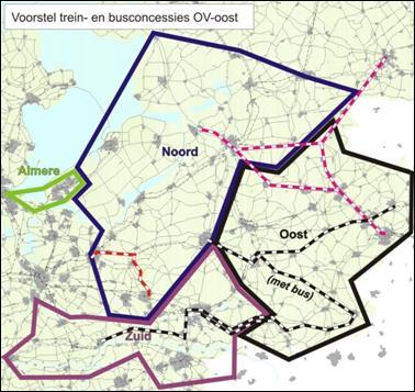Overijssel. Daarbij is het ook een optie om de concessiegrenzen op punten aan te passen, bijvoorbeeld door een deel van de concessie IJsselmond samen te voegen met de concessie Midden-Overijssel.