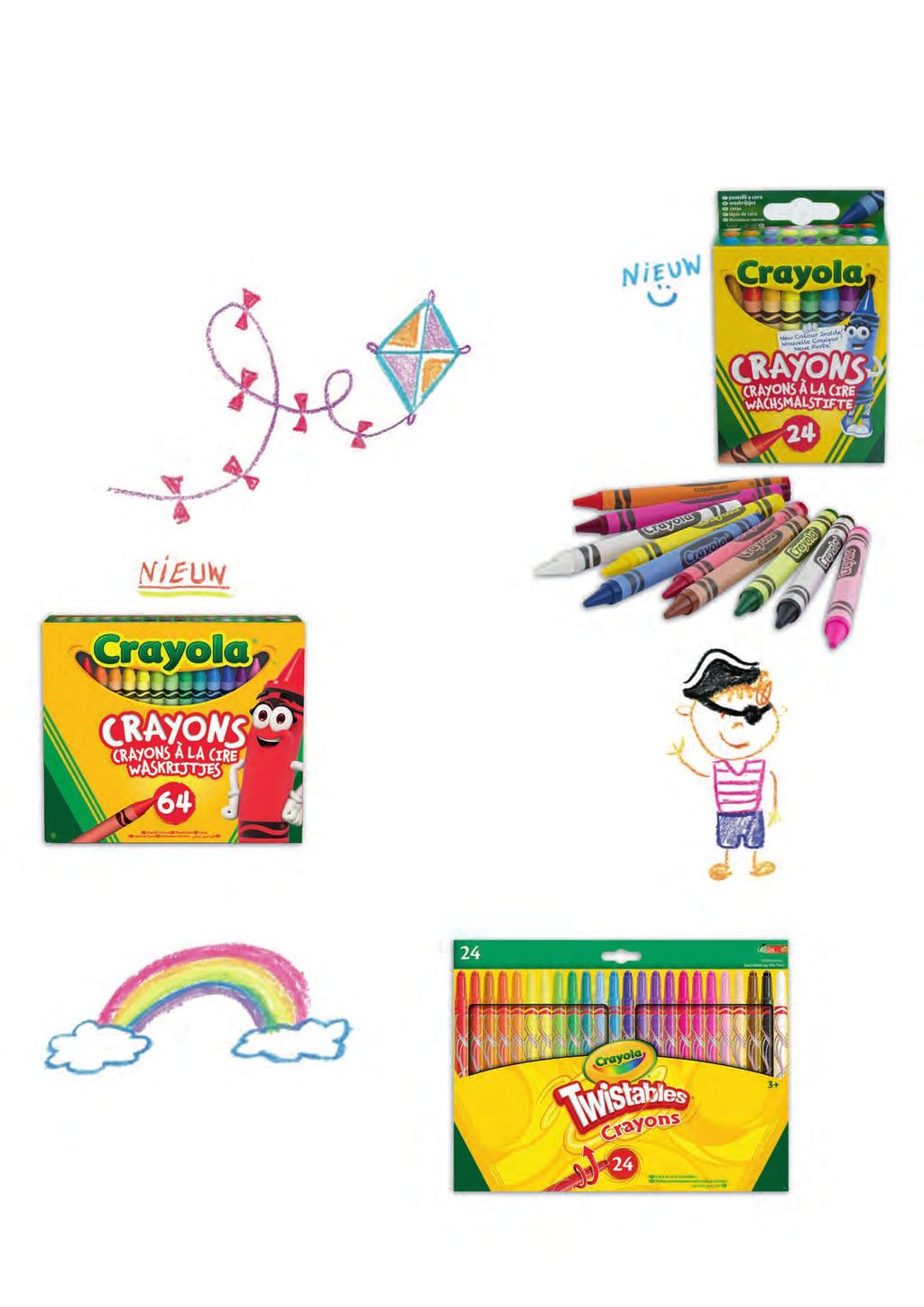 De kwaliteitsstandaarden van Crayola op waskrijt zijn gebaseerd op vier criteria: kleurkwaliteit, prestaties, verpakking en veiligheid.