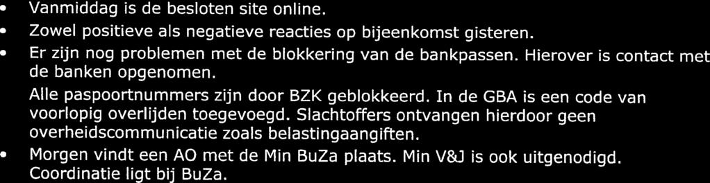 Alle paspoortnummers zijn door BZK geblokkeerd. In de GBA is een code van voorlopig overlijden toegevoegd.