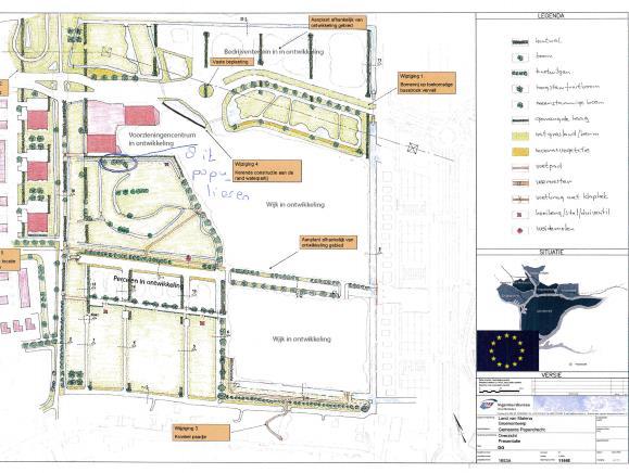 Figuur 5: Schetsontwerp mogelijke invulling plangebied met daarin de