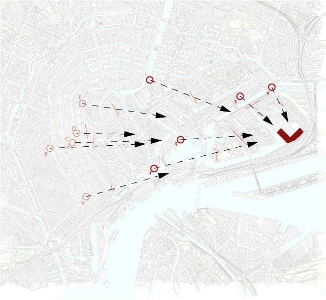 Uit de berekeningen blijkt dat de voorgestelde nieuwbouw op Oostenburg Noord mogelijk zichtbaar kan zijn vanuit één locatie binnen de kernzone (Nieuwe Herengracht) en vanuit vier locaties in de