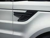 Black afwerking voor de buitenspiegels Satin Black Range Rover opschrift