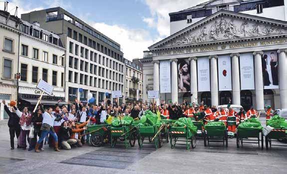 De gehele dag zullen overal in de Stad Brussel sensibiliseringsacties op touw worden gezet en een tiental netheidsambassades zullen hun tenten opzetten in de vier uithoeken van de Stad