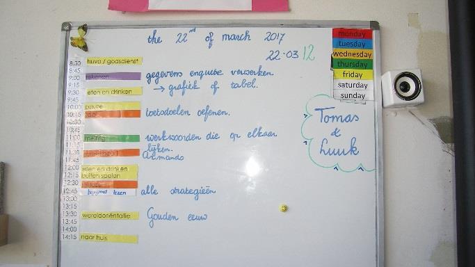 Bordplanning: Waarom? We willen eenheid en structuur binnen de school d.m.v. een duidelijke en overzichtelijke dagindeling (instructiemomenten en zelfstandige werktijd) voor de leerlingen.