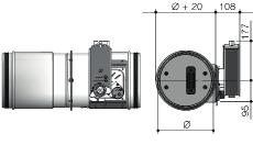 blootstelling mm 0 0 0 0 0 35 80 Lp mm 45 45 45 45 45 45 45 Lp Overlap lengte tussen brandklep en duct Handmatig Gemotoriseerde versie Siemens Handmatig met