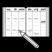 Agenda: Ik noteer mijn huistaken en lessen elke dag in mijn agenda.