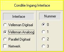 Reset Uitgang 4 van de Velleman kaart. Hieronder staat het programma ter vergelijking. Start het programma en test of het volgende gebeurd.