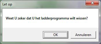 het programma. Verwijder het programma door op te klikken. Klik op OK in het venster dat verschijnt en het programma wordt gewist.