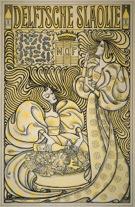 Camelias' met Sarah Bernardt (1896) Jan Toorop, Affice 'Delftsche Slaolie, lithografie1895, 60 x 94,5 cm Het affiche van Toorop is een sprekend voorbeeld voor de Jugendstil of Art Nouveau.