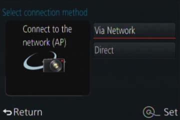 Wi-Fi Informatie over verbindingen Na selectie van de Wi-Fi functie selecteert u de aansluitmethode.