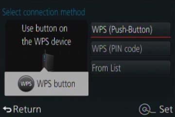Wi-Fi [Via netwerk] toegangspunt Verbinding maken via een draadloos Selecteer een verbindingsmethode met het draadloze toegangspunt.