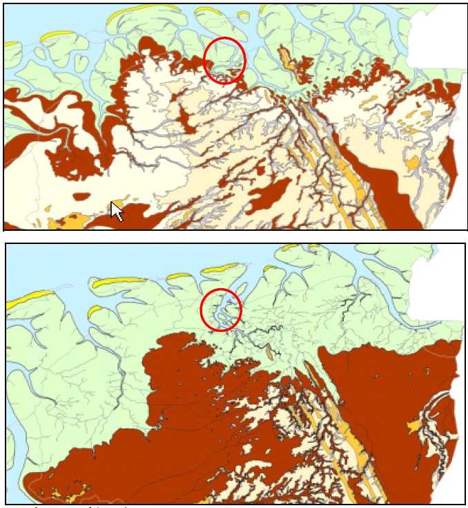 3.2 Abiotiek 3.2.1 Geologie en geomorfologie Vanaf de laatste ijstijd ligt het gebied op de overgang tussen land en zee (Figuur 3.2).