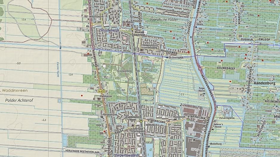 Boskoop en Waddinxveen en de aanleg van een oostelijke randweg om Boskoop. Deze verbinding vanaf de Verlengde Bentwoudlaan naar het oosten zou lopen door het Gouwebos.