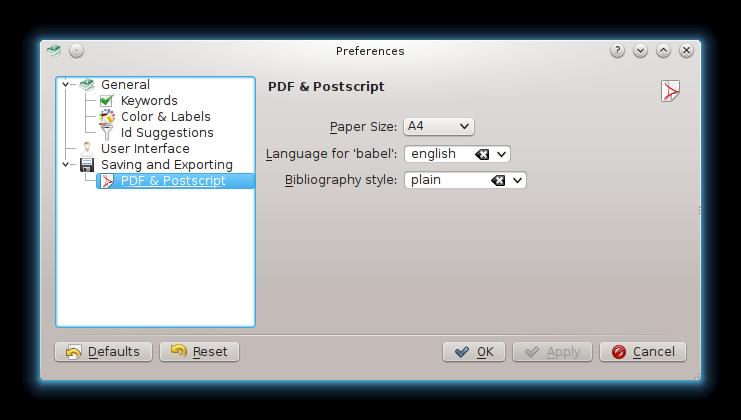 4.4.7 Configuratie van PDF & Postscript U kunt deze configuratiepagina gebruiken voor het instellen van enkele opties bij