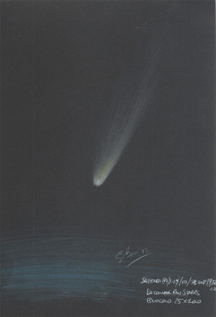 De komeet Panstarrs, door