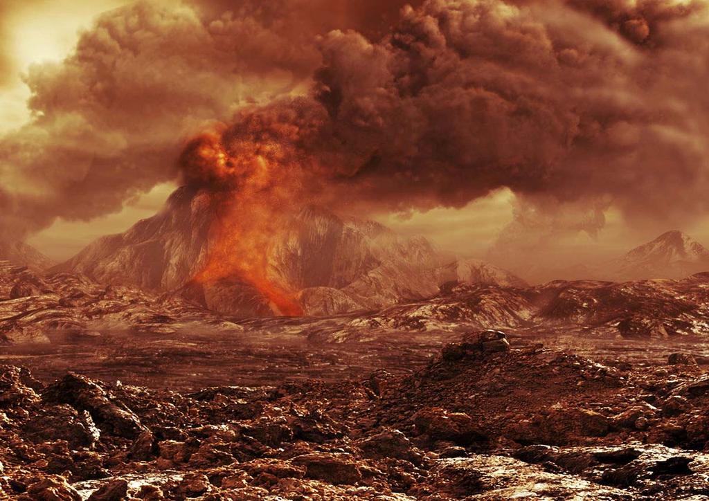 ACTIEVE VULKANEN OP VENUS Wetenschappers hebben al geruime tijd vermoed dat vulkanen een grote rol hebben gespeeld in de aanwezigheid van het permanente, dikke wolkendek om Venus.