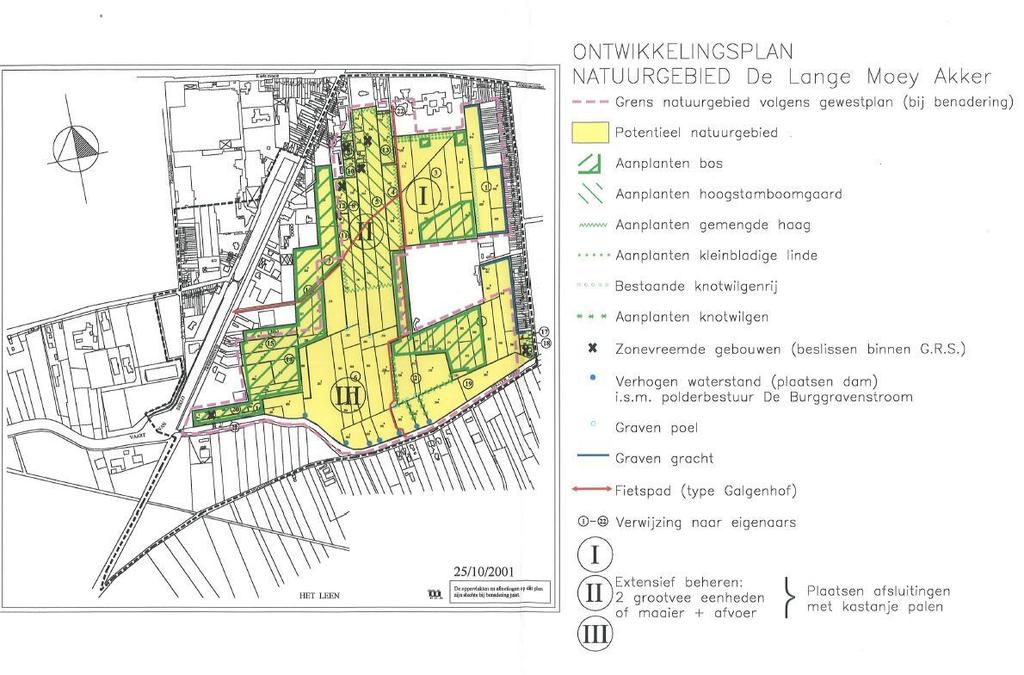 Figuur 2. Ontwikkelingsplan Natuurgebied De Lange Moey Akker (dd.
